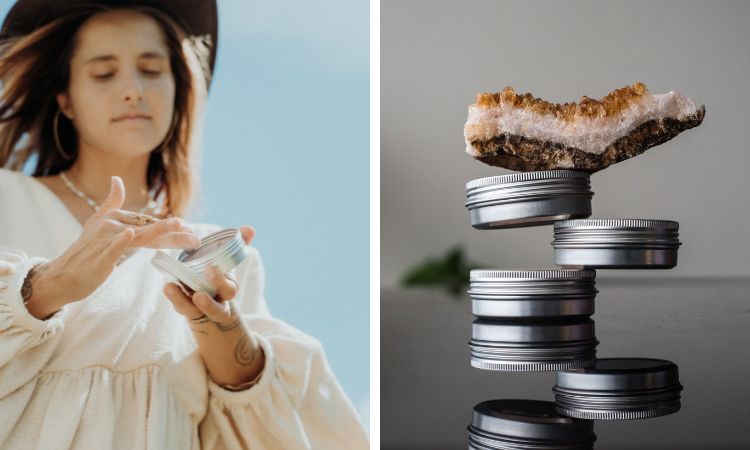 woman applying Organic Skincare